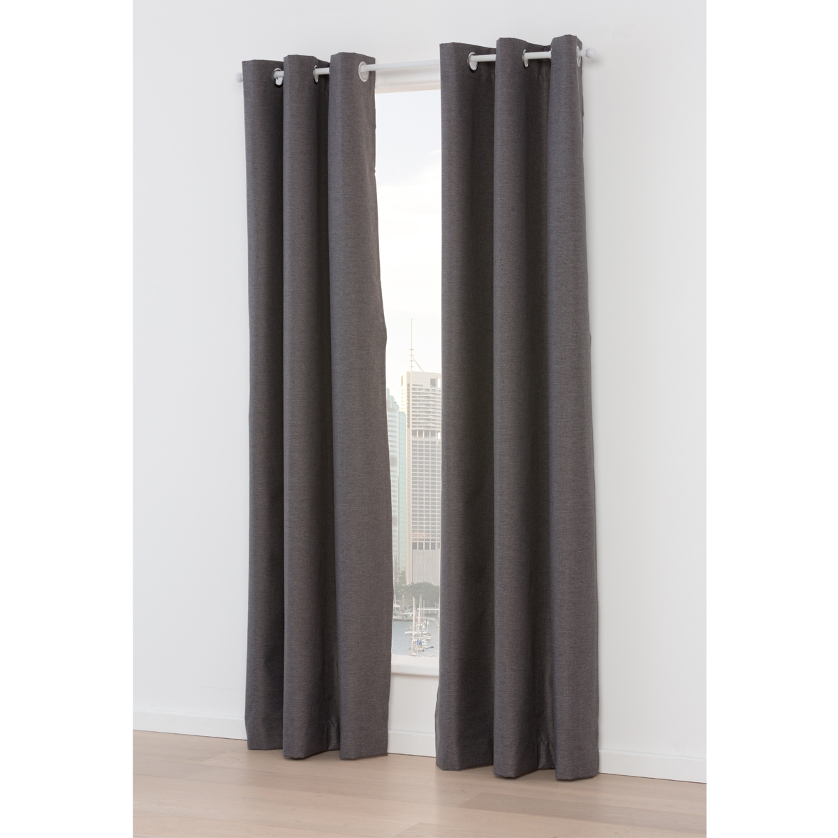 Charcoal St Tropez Eyelet Curtain Kmart