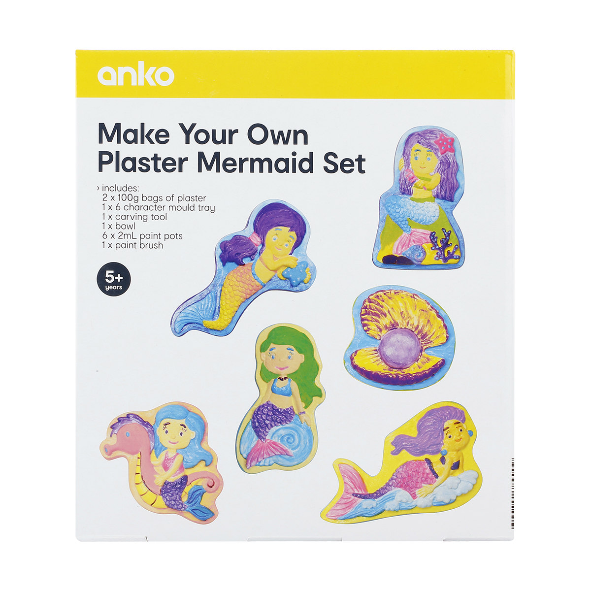 13 Piece DIY Mermaid Plaster & Paint Set Kmart