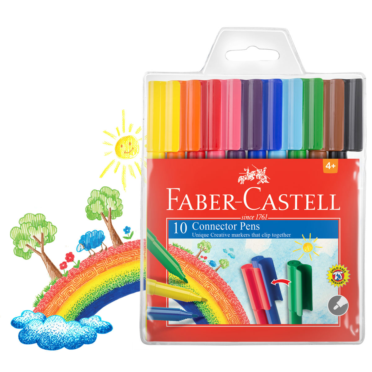 FaberCastell Connector Pens Pack of 10 Kmart
