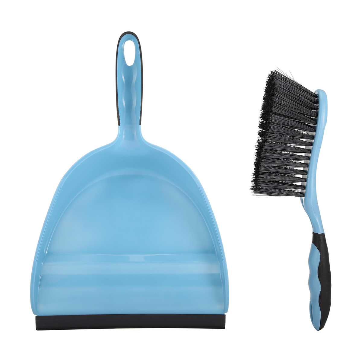 Rubber Lip Dustpan Set Aqua Kmart