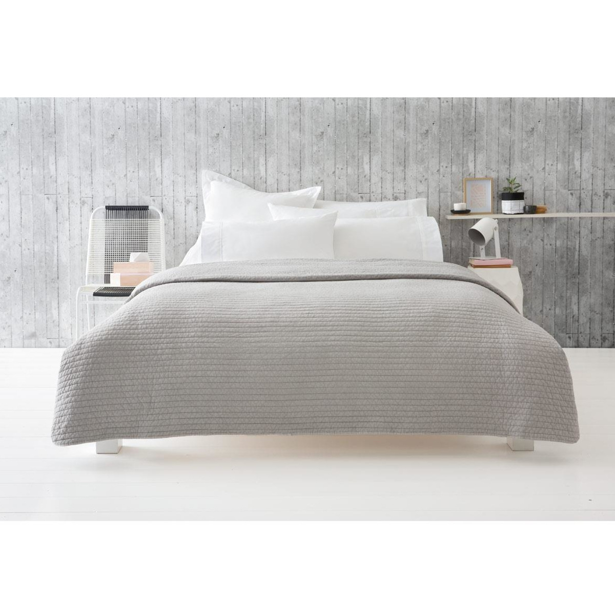Curtis Coverlet Queen Bed/King Bed, Grey Kmart