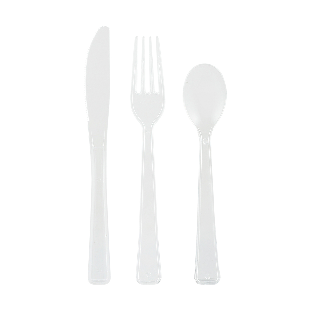 18 Pack Clear Cutlery Set Kmart