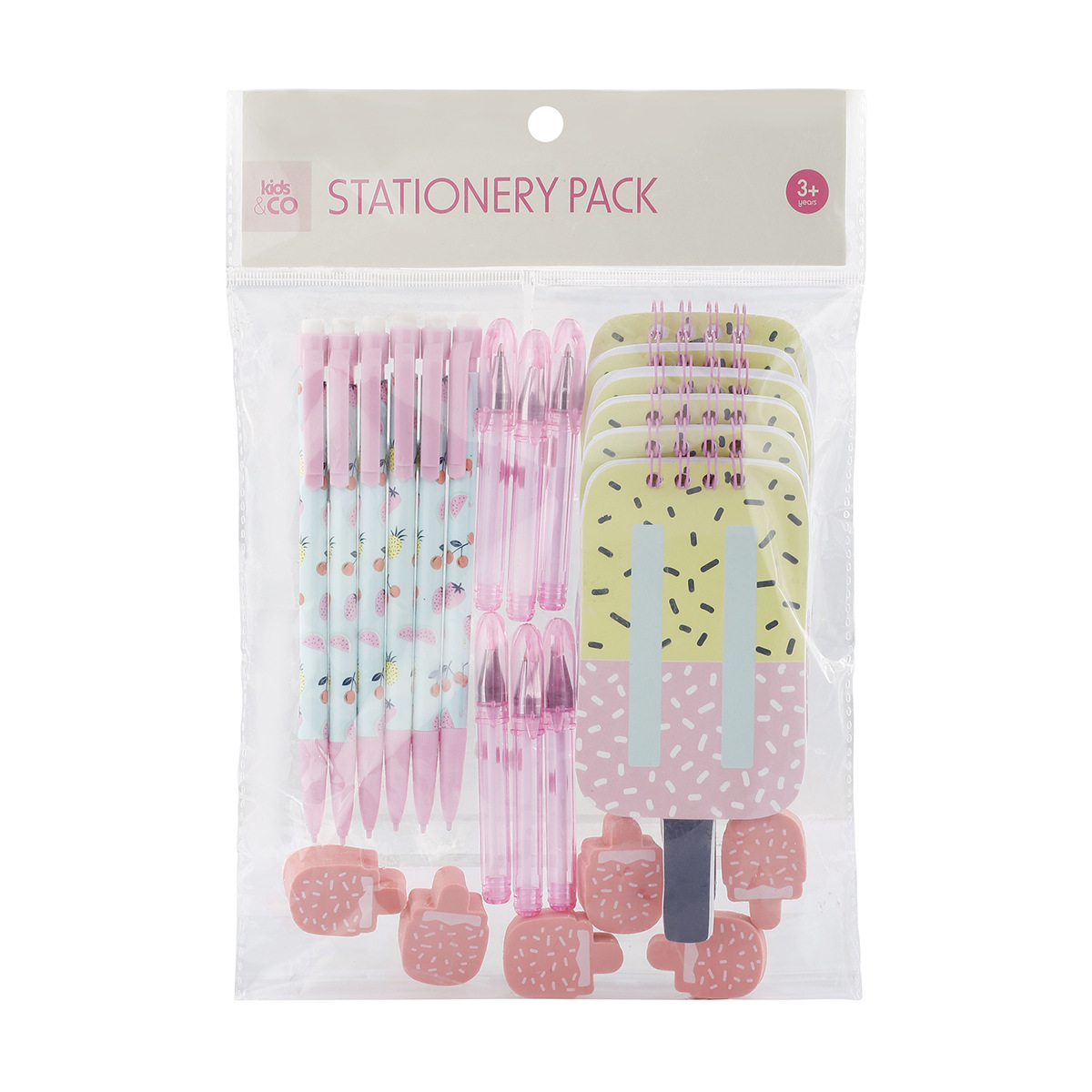 24Piece Pink Stationery Pack Kmart