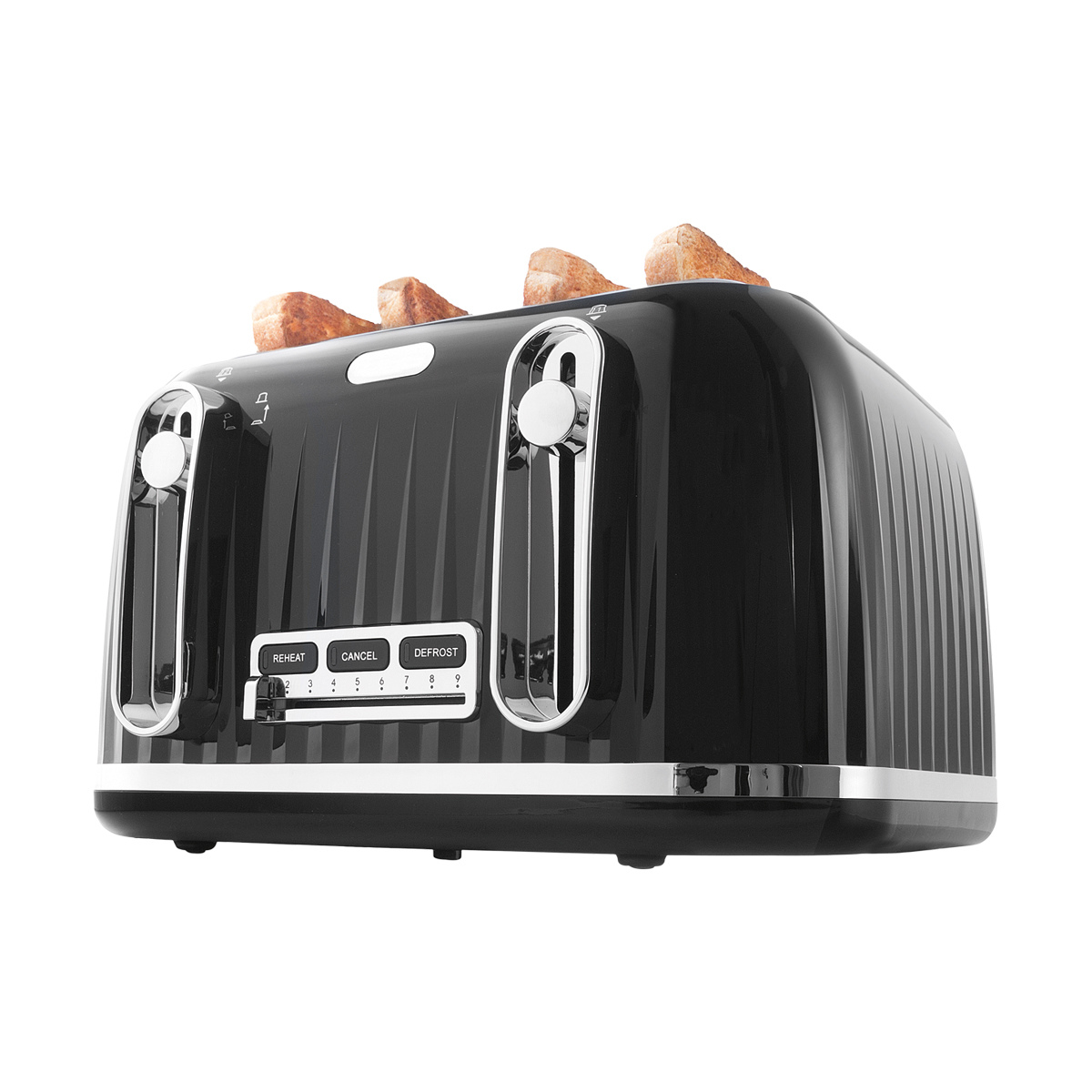 4 Slice Euro Toaster Black Kmart