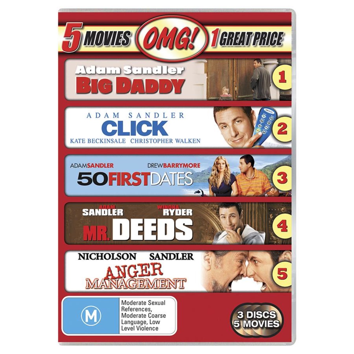 Adam Sandler Movie Collection 3 DVD Box Set Kmart
