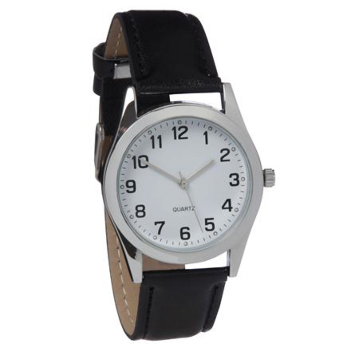 Analogue Watch Black and Silver Look Kmart