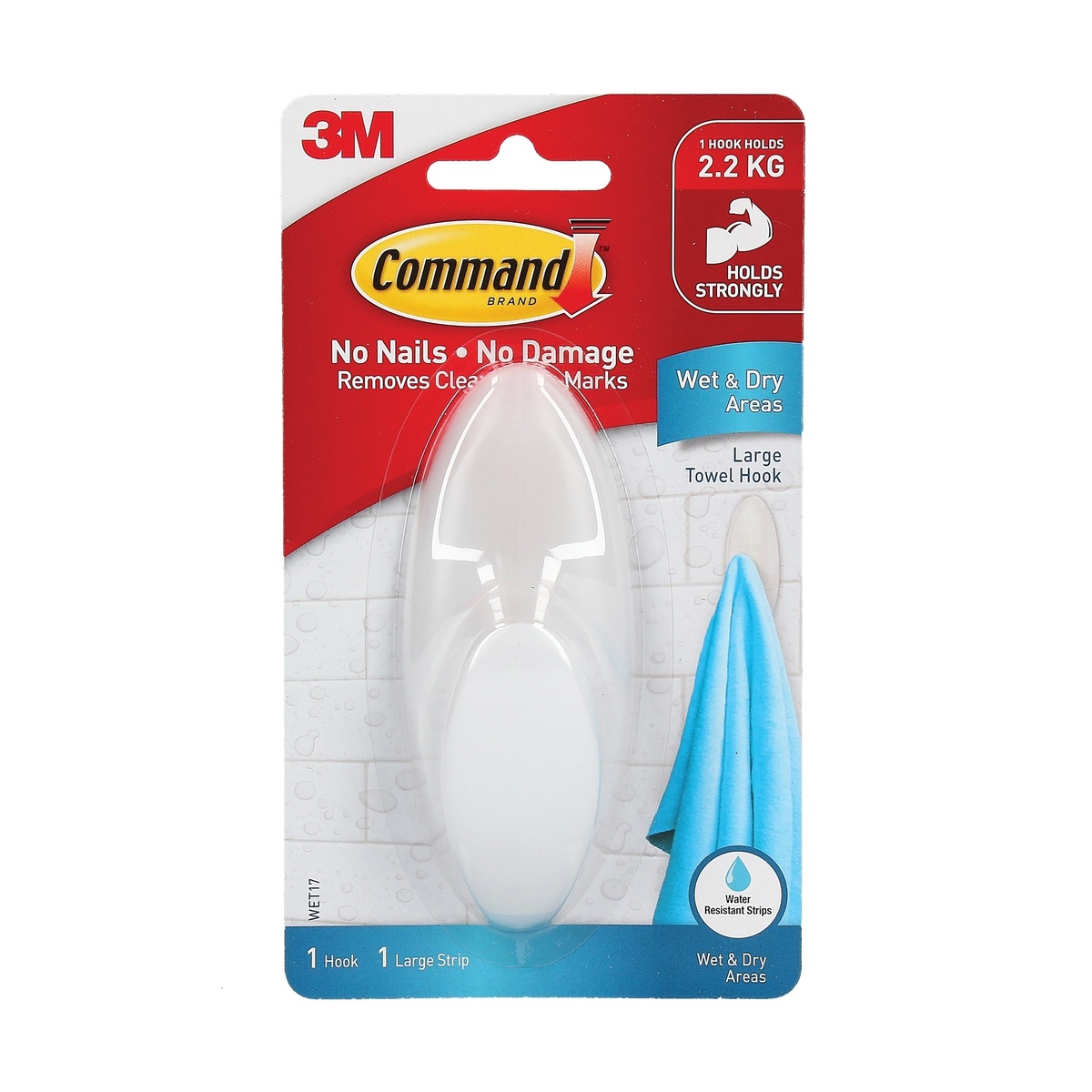 3M Command Wet Area Hook Large Kmart