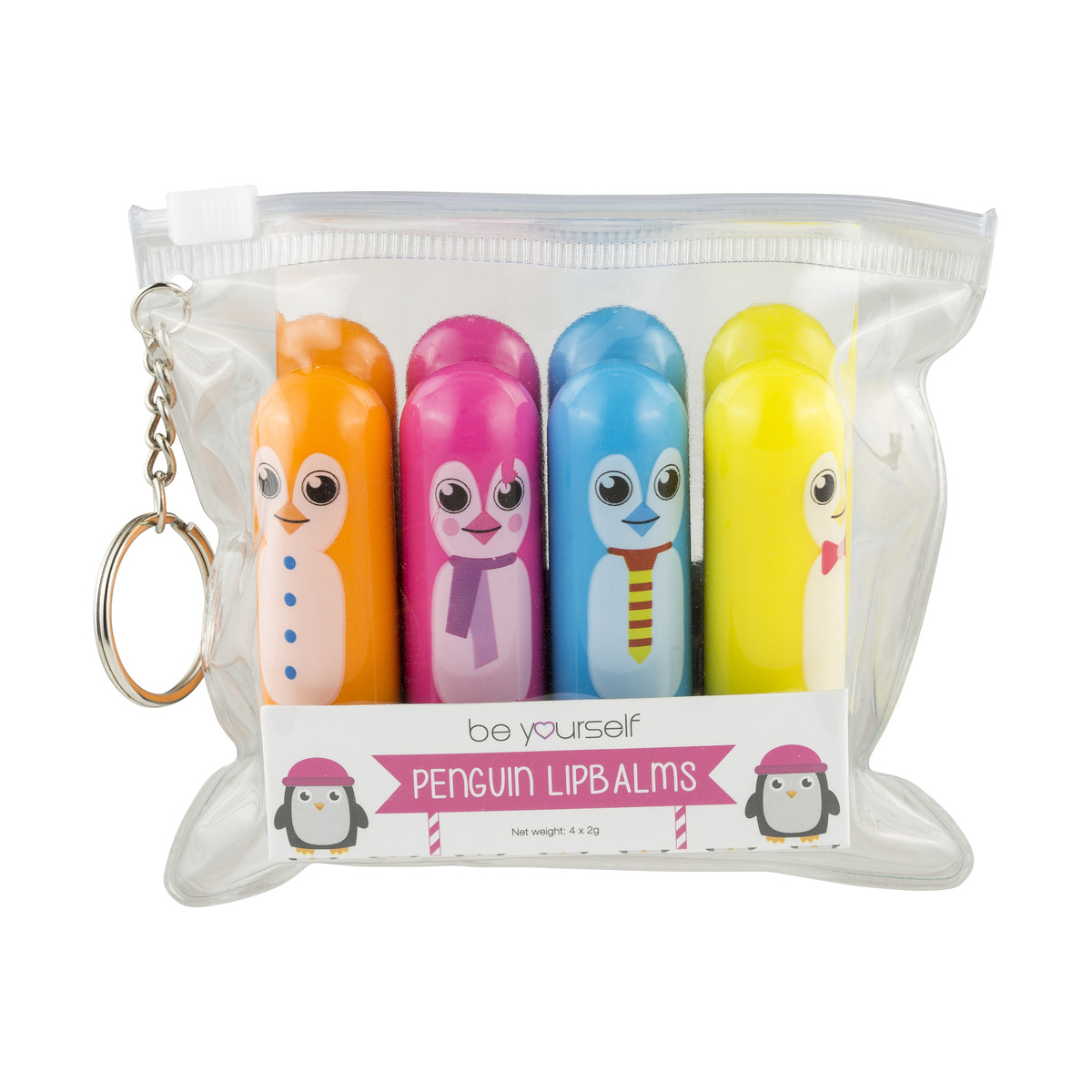 4 Pack Penguin Lip Balms Kmart