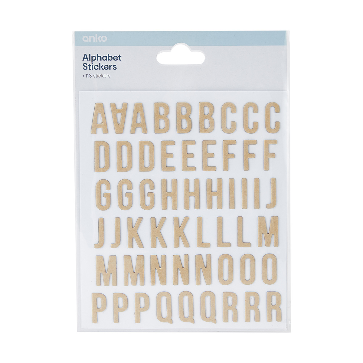 Alphabet Stickers Kraft Kmart