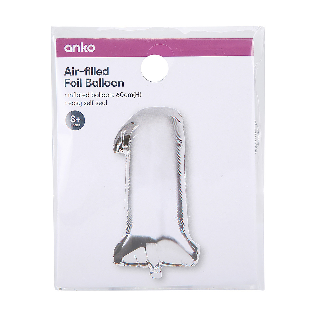 AirFilled Foil Balloon Number 1 Kmart