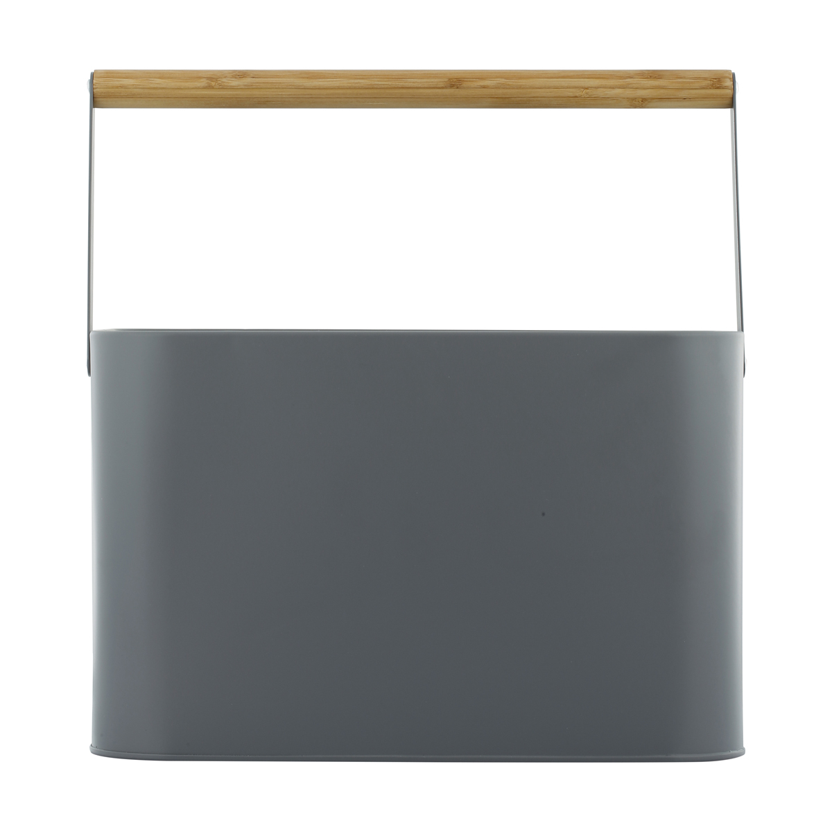 Laundry Caddy Tin with Bamboo Handle Large Kmart