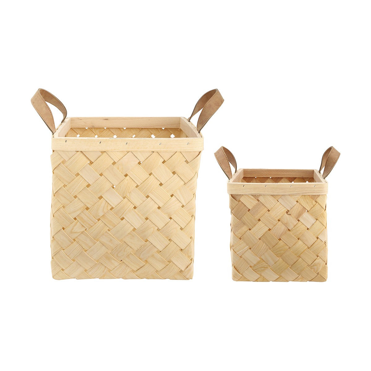 Set of 2 Wooden Baskets Kmart