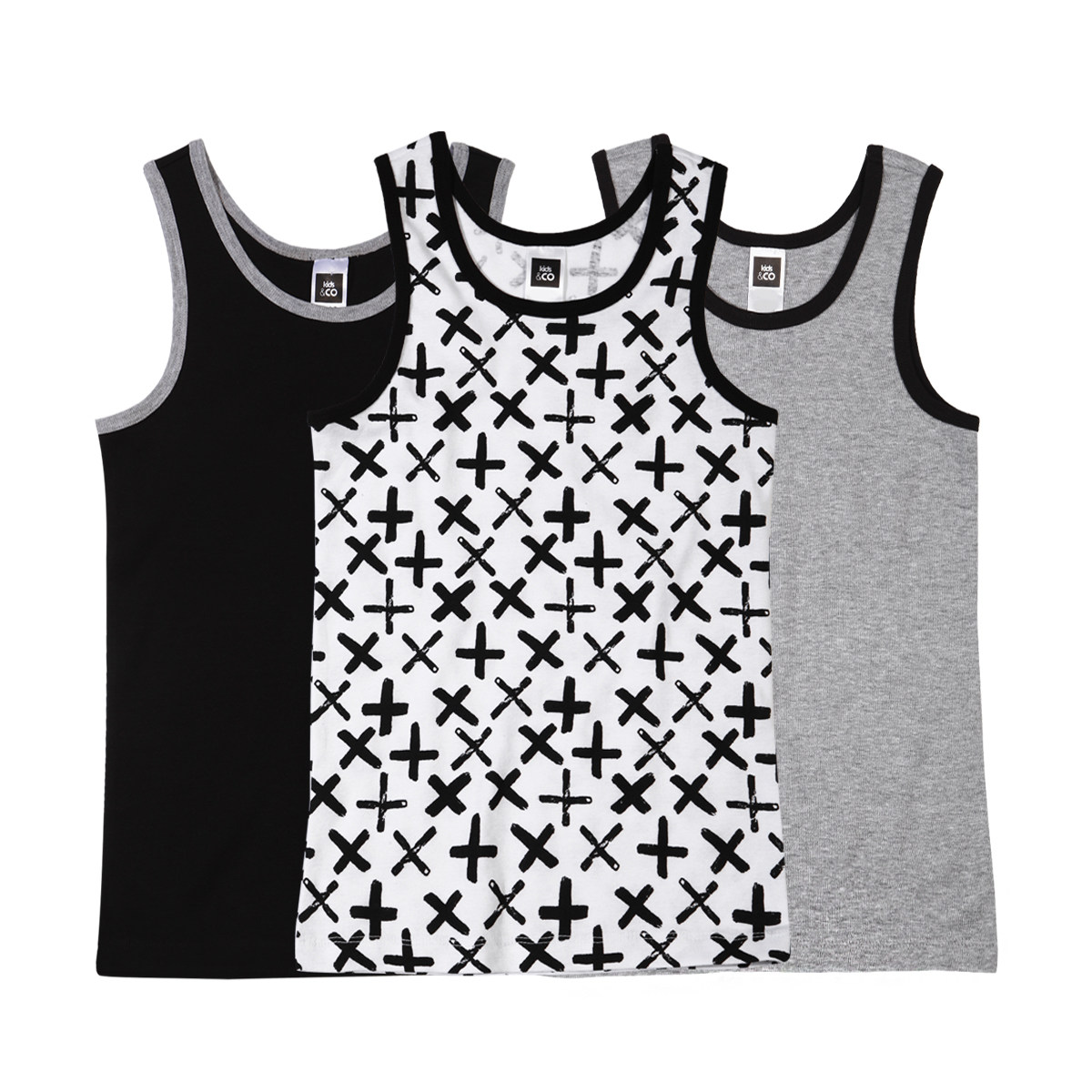 3 Pack Printed Singlets