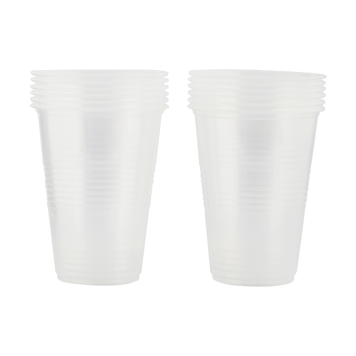 12 Pack 450ml Clear Plastic Cups Kmart