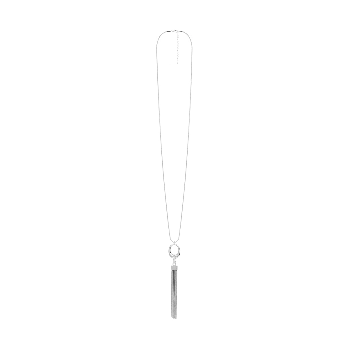 Silver Look Tassel Chain Necklace Kmart