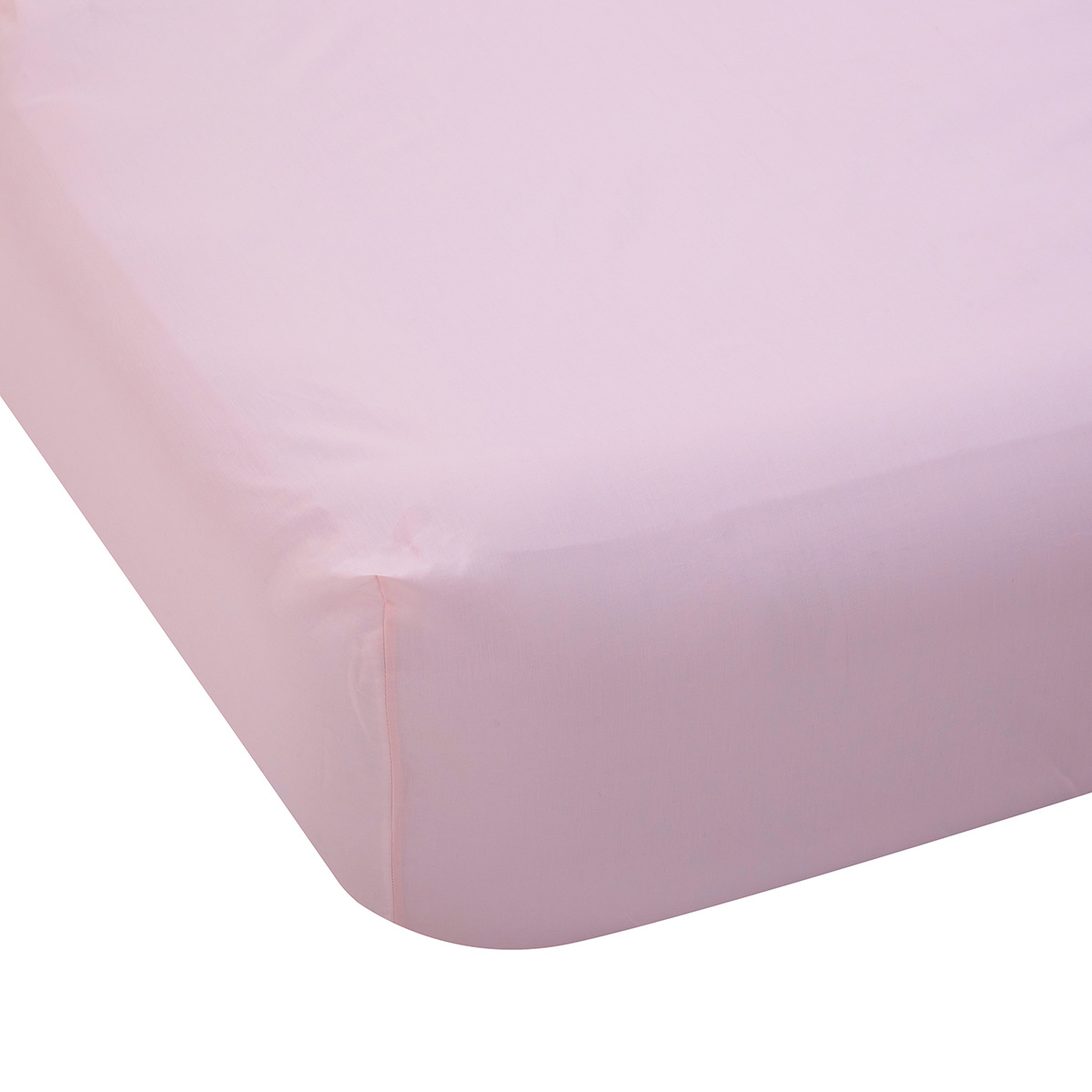225 Thread Count Fitted Sheet Double Bed, Pink Kmart