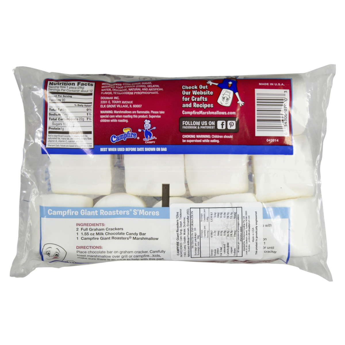 Campfire Giant Roasters Marshmallows 340g Kmart