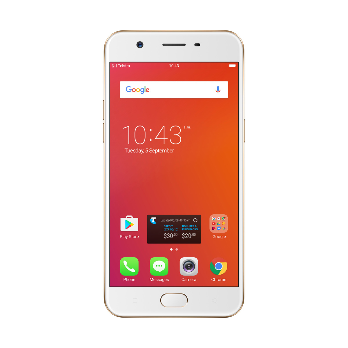 OPPO Telstra A57 Smartphone, Gold Kmart