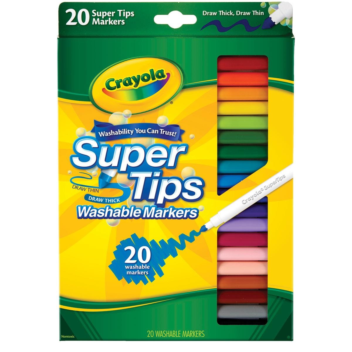 Crayola Pack of 20 Supertip Washable Markers Kmart