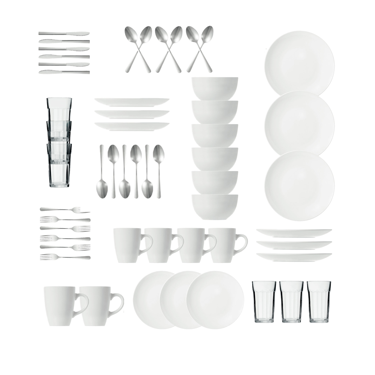54Piece Starter Set White Kmart
