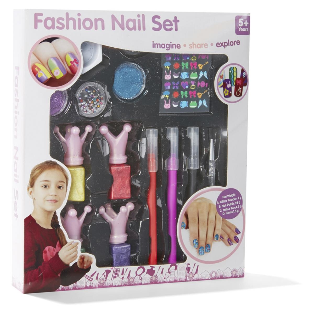 Glimmer Nail Set Kmart