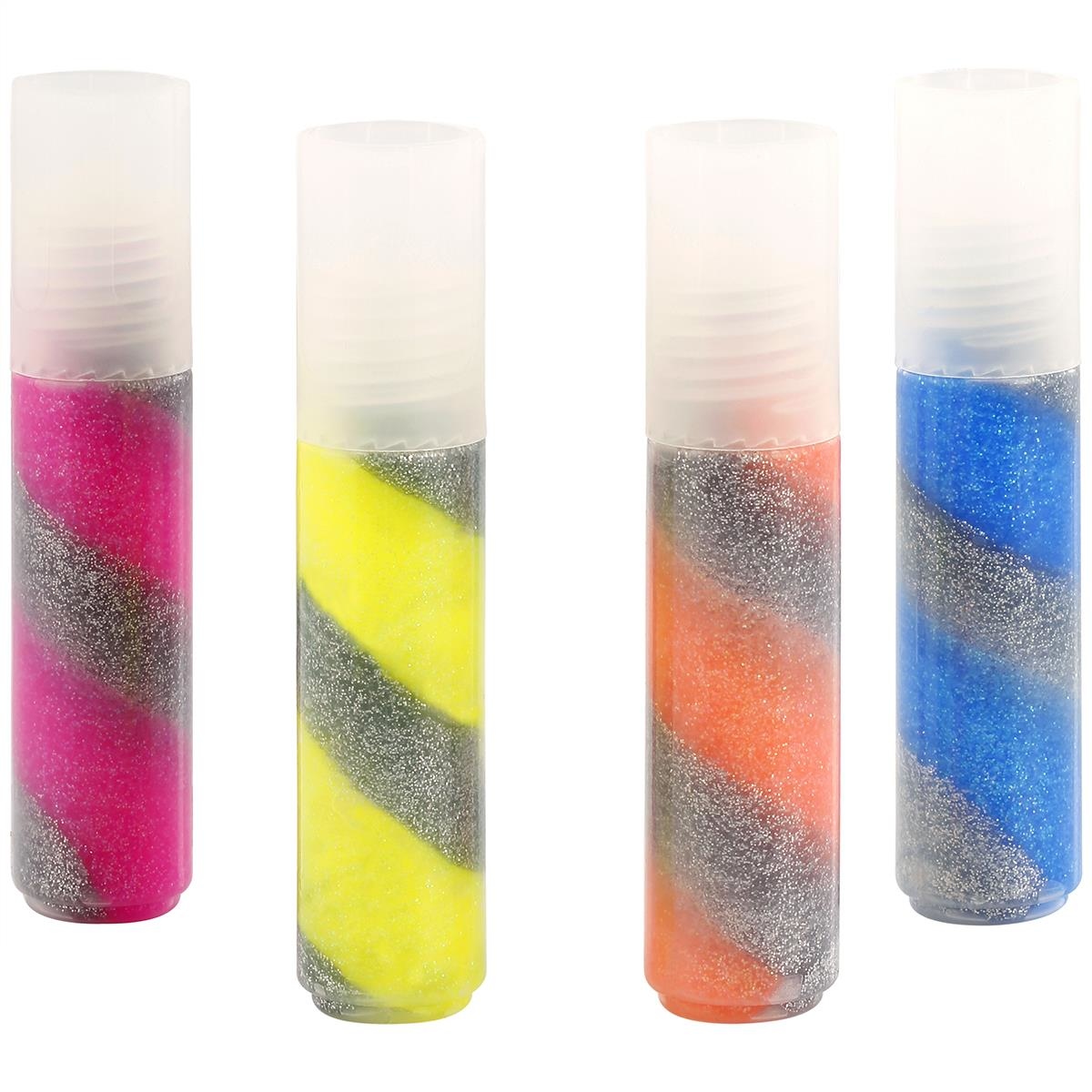4 Pack Swirling Glitter Glue Kmart