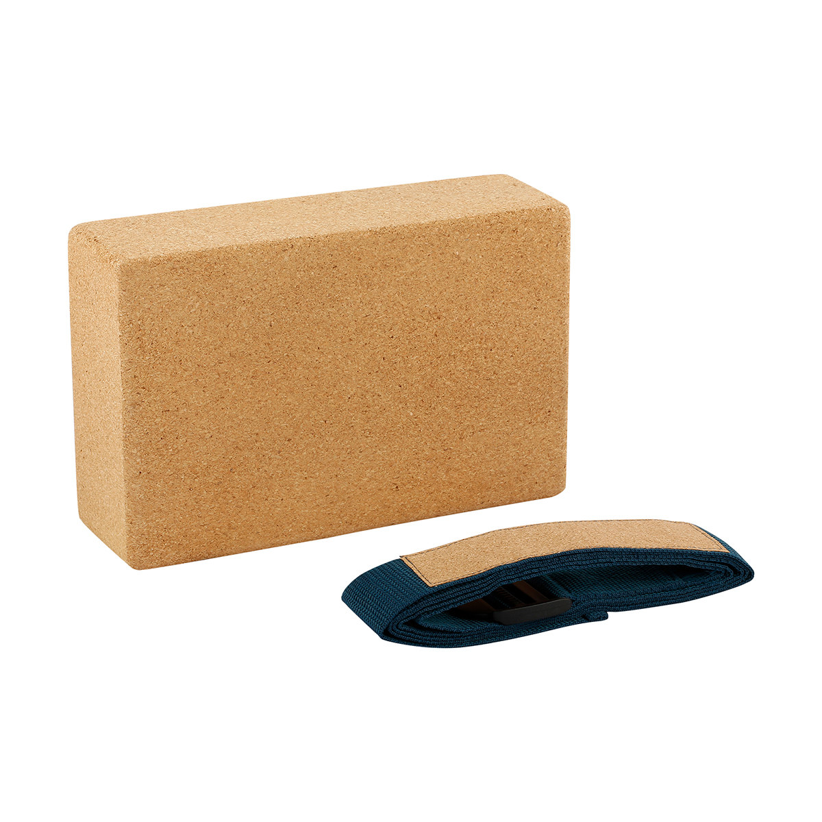 Cork Look Yoga Block & Strap Kmart