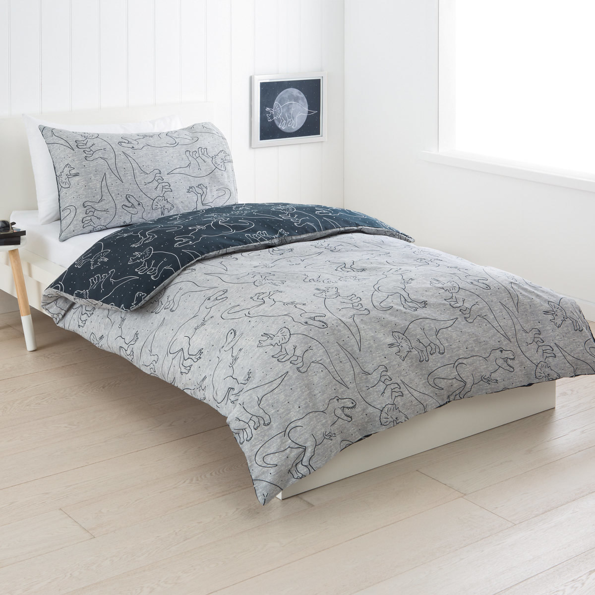 Dino Reversible Quilt Cover Set Double Bed Kmart