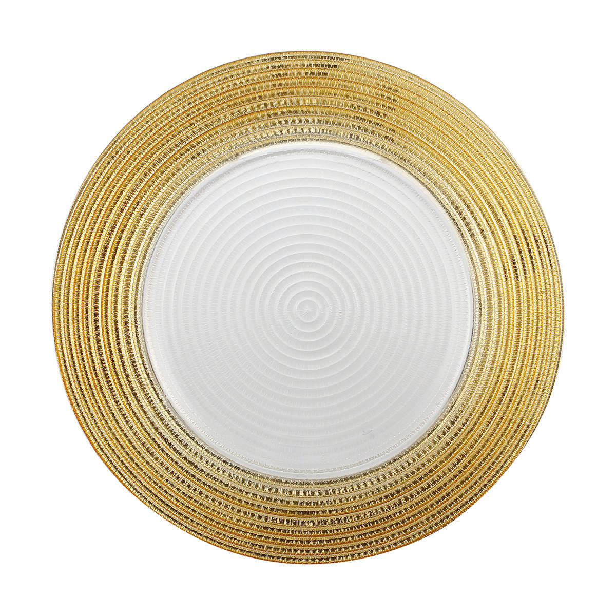 Gold Look Glass Charger Plate