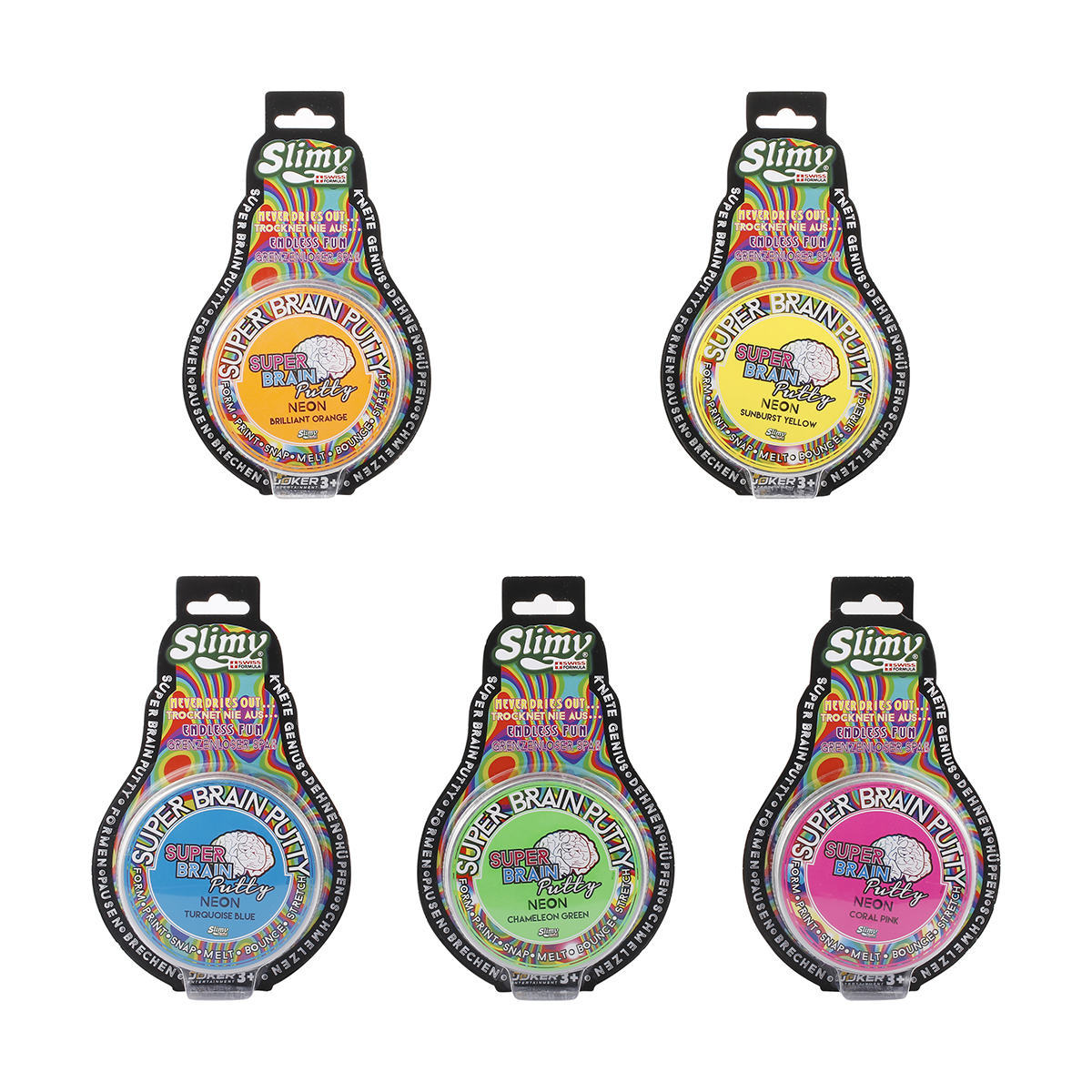 Slimy Super Brain Putty Neon Assorted Kmart