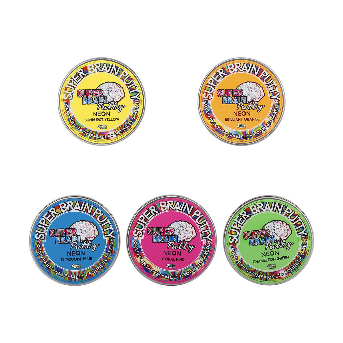 Slimy Super Brain Putty Neon Assorted Kmart