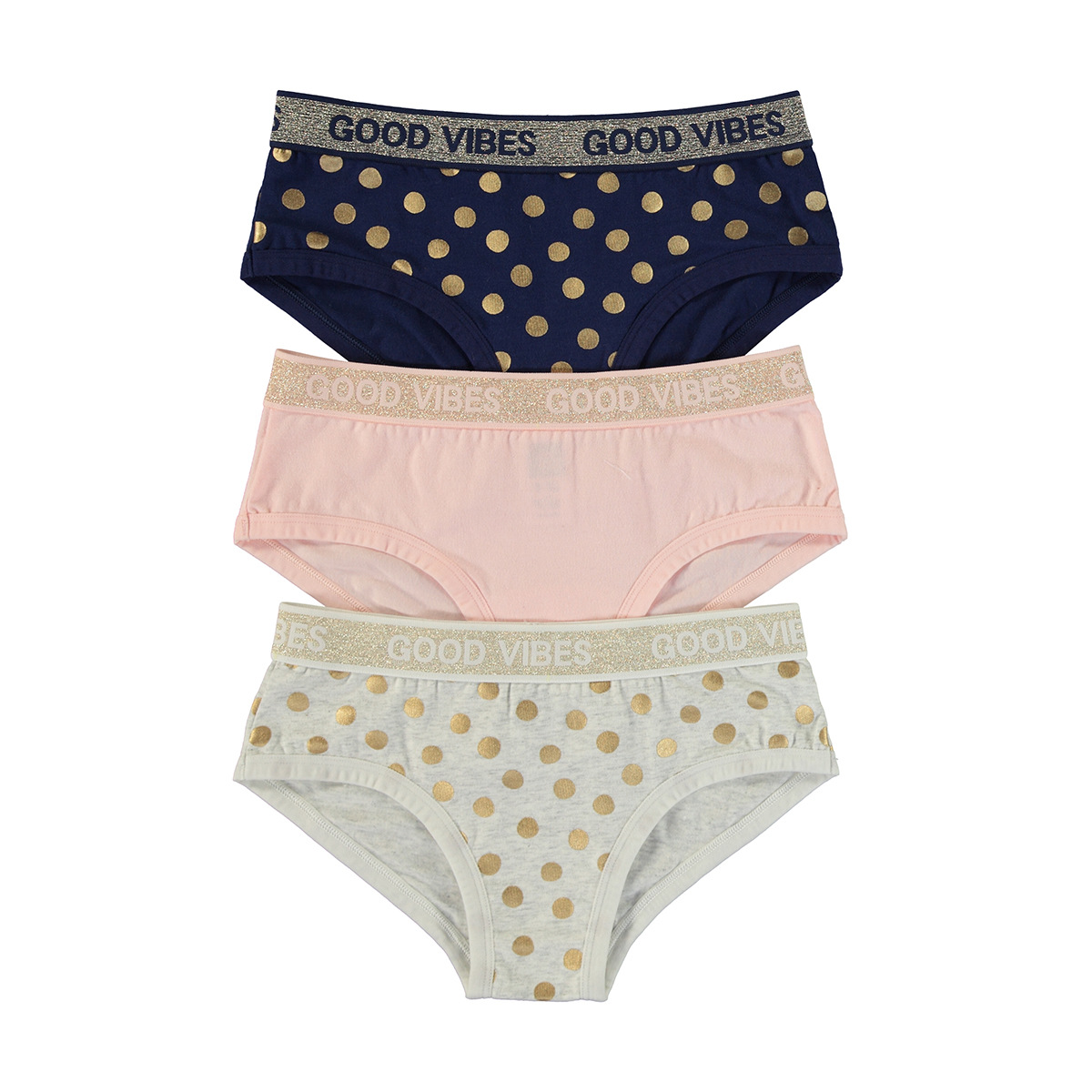 3 Pack Metallic Briefs Kmart