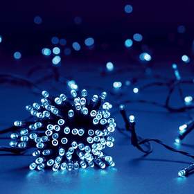 Outdoor Solar Strings Lights - Blue, 200 LED Bulbs Kmart