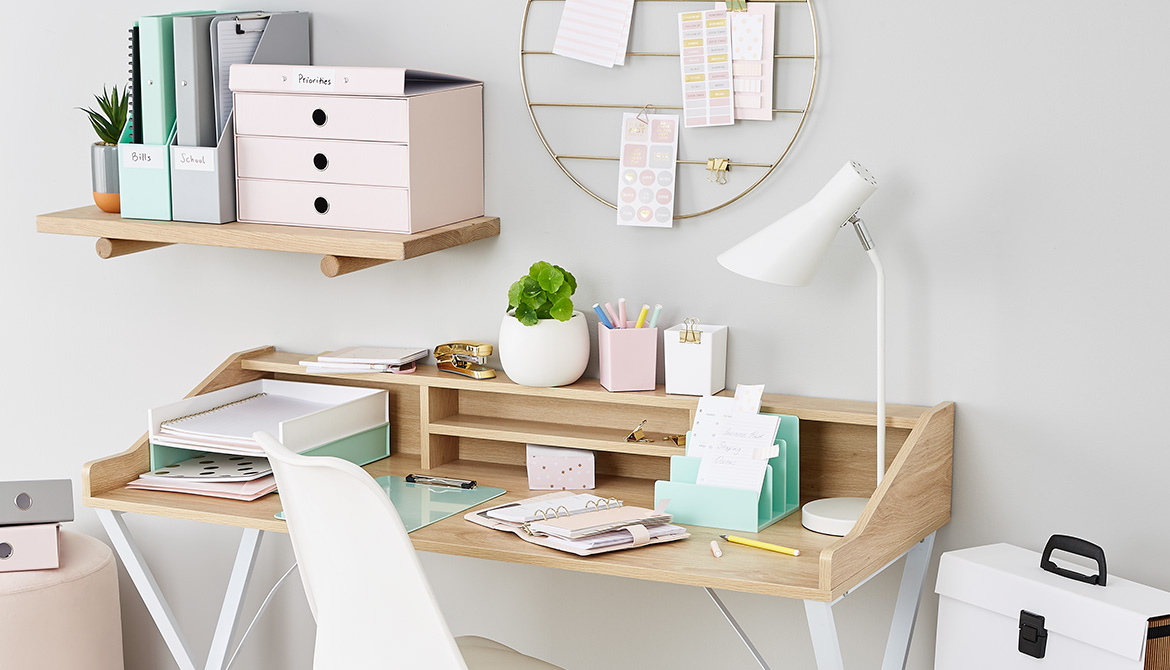 How To Organise Your Desk With Colour Kmart
