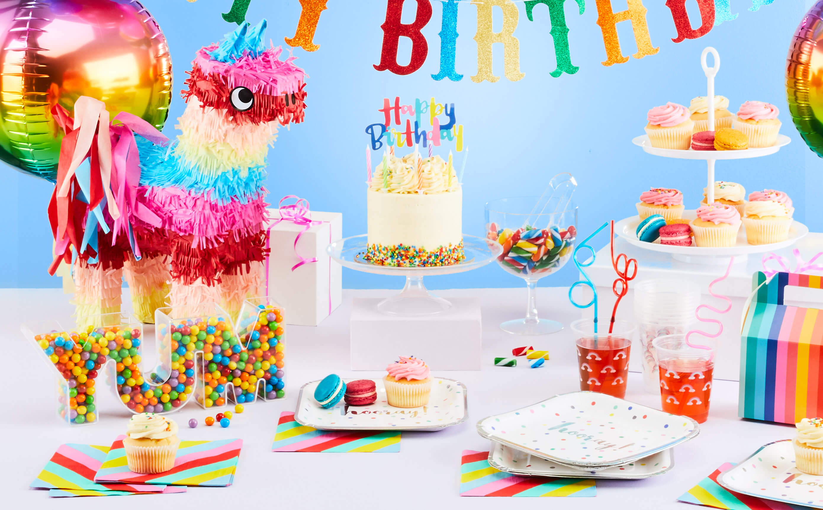 Theme Rainbow Kmart - roblox toy balloon cupcake topper bracelet birthday party