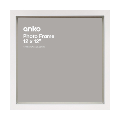 Shadow Box Frame 12in X 30 5cm, White Wooden Box Frame With Glass Door