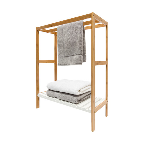 Shoptagr Towel Rail With Bamboo Frame By Kmart