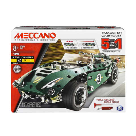 Meccano 5 in 1 Pull Back Car Set | Kmart