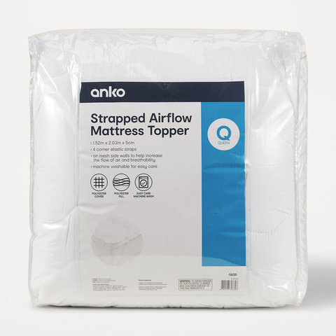 Strapped Airflow Mattress Topper 