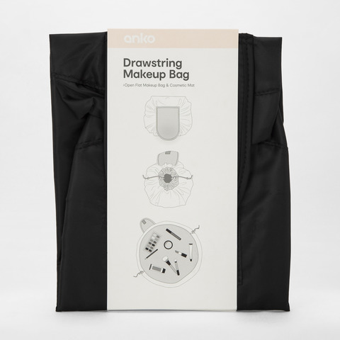 Drawstring Makeup Bag Black Kmart