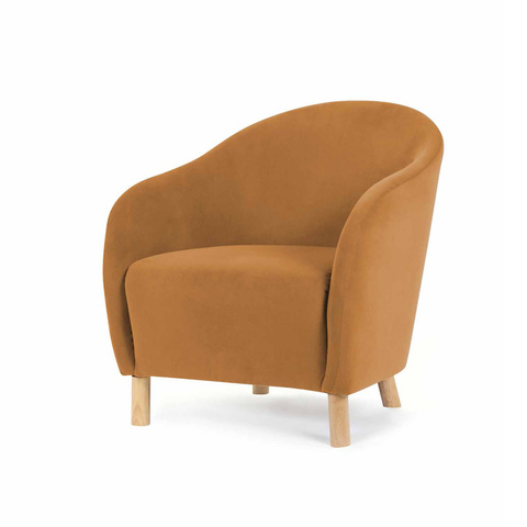 Velvet Chair Caramel Kmart