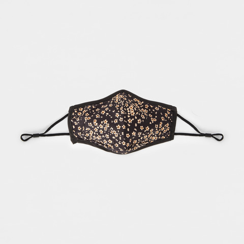 3 Layer Adult Face Mask Black Floral Kmart