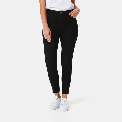 high rise black jeans