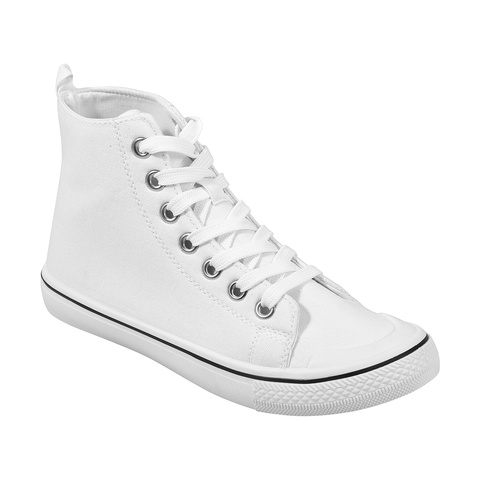 white canvas high tops