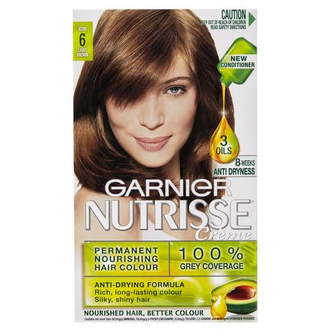 Garnier Nutrisse Creme Permanent Hair Colour 6 Acorn Light Brown
