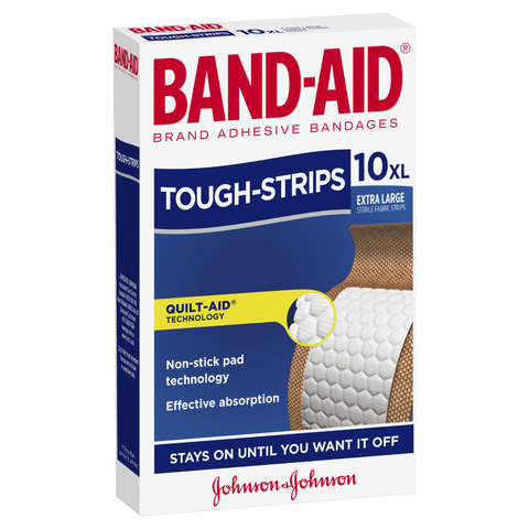 Band Aid 10 Pack Extra Large Tough Strips Adhesive Bandages Kmart - bandages 2 roblox