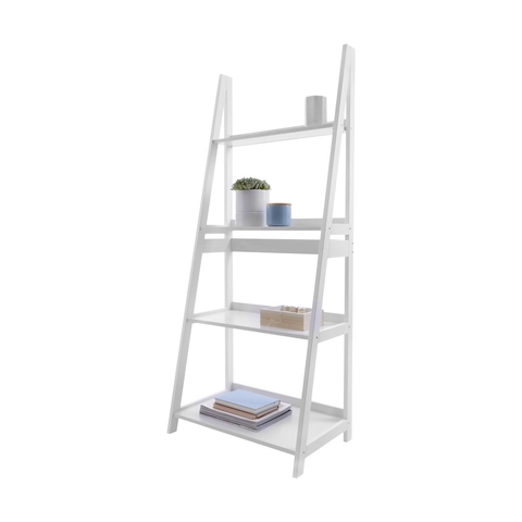 target white ladder bookshelf