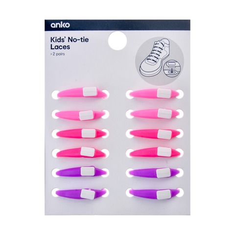 No-Tie Laces - Pink | Kmart