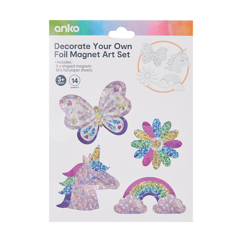 Decorate Your Own Foil Magnet Art Set Kmart