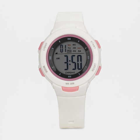 Digital Watch - White and Pink | Kmart